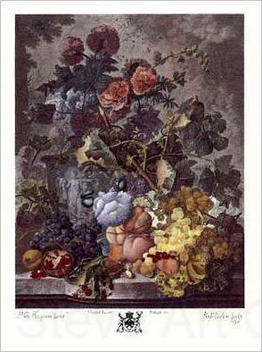 Jan van Huysum Still Life with Fruit and Flowers Norge oil painting art